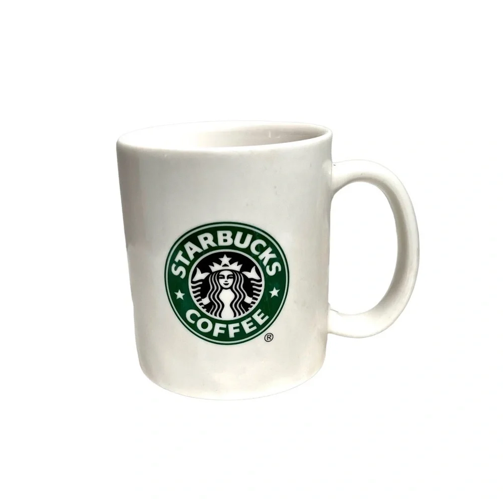 Vintage 2004 Starbucks Classic Logo Coffee Mug White/Green